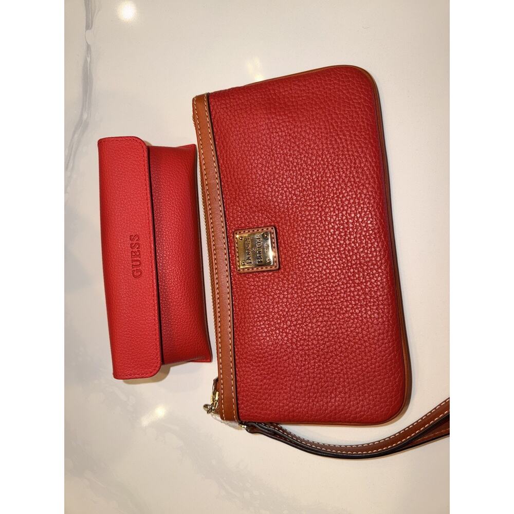 Dooney & Bourke Red Pebble Grain Leather Large Clutch 9.5” NWOT - Picture 12 of 13